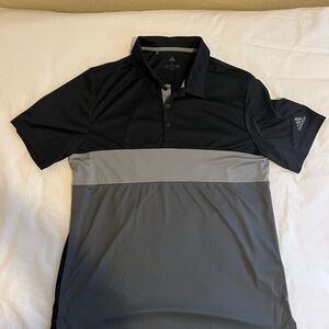 Adidas Men's Polo Shirt in Black and Gray